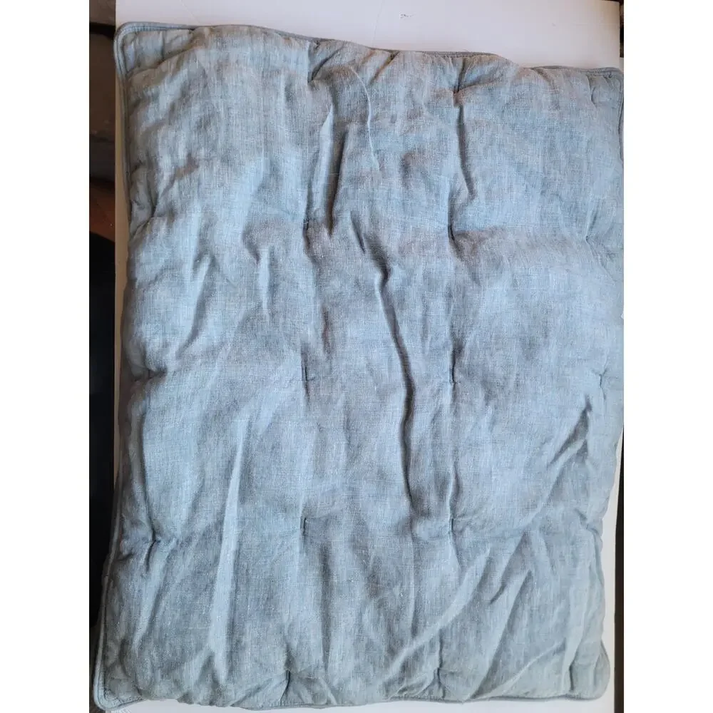 Pottery Barn Cross Stich Quilted Sham pillow cases standard cotton- Pair